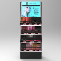 Black MDF Iron Floor Standing Makeup Jewellery Display Stand - Weitu Display 1