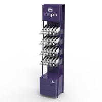 Custom MDF Metal Acrylic Floor Standing Cosmetic Display Case - Weitu Display 1