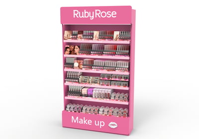 One Display Wall for the Full Makeup Line: A US Color Cosmetics Brand's Floor Display System
