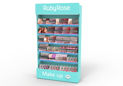 One Display Wall for the Full Makeup Line: A US Color Cosmetics Brand's Floor Display System