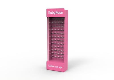 One Display Wall for the Full Makeup Line: A US Color Cosmetics Brand's Floor Display System