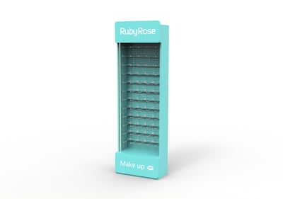 One Display Wall for the Full Makeup Line: A US Color Cosmetics Brand's Floor Display System