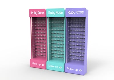 One Display Wall for the Full Makeup Line: A US Color Cosmetics Brand's Floor Display System