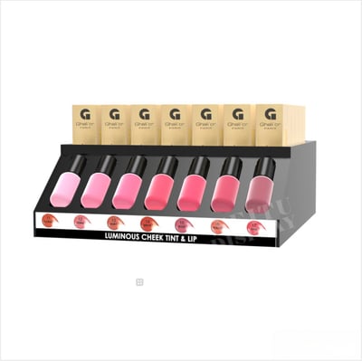 Black Acrylic Countertop Liquid Lipstick Display Stand