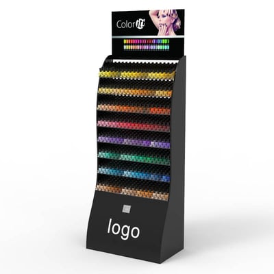 Black MDF Acrylic Floor Standing Cosmetic Nail Polish Display - Weitu Display