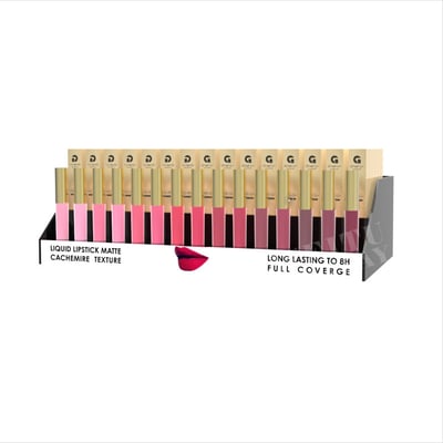 Black Acrylic Countertop Foundation Display Stand