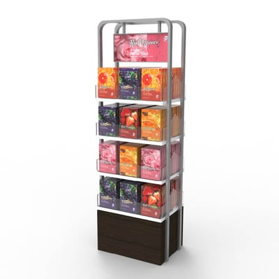Black Iron Acrylic Floor Standing Makeup Display Stand - Weitu Display