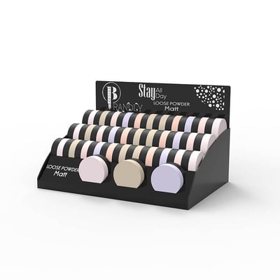 Black Acrylic Powder Cosmetic Display Stand for Makeup - Weitu Display