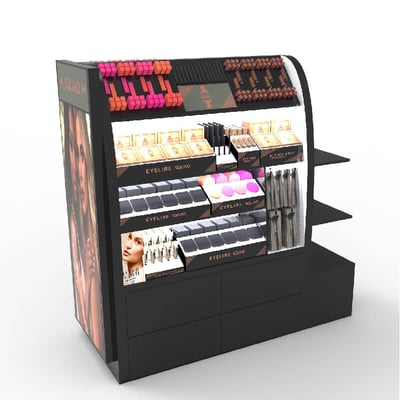 Large Black MDF Acrylic Cosmetic Organizer Display Stand - Weitu Display