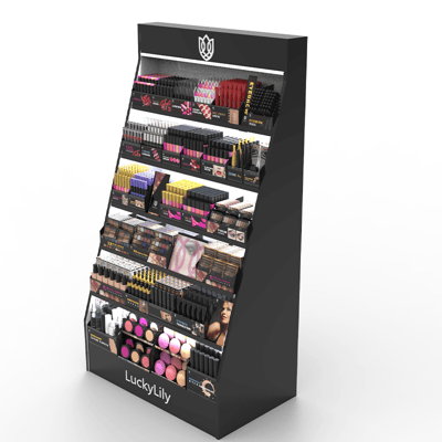 Wooden MDF Acrylic Floor Standing Cosmetic Display Case - Weitu Display