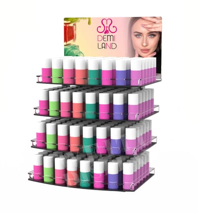 "Clear Acrylic Multi-Tier Nail Polish Countertop Display Stand "