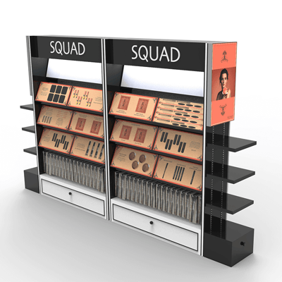 Custom MDF Acrylic Floor Standing Cosmetic Display Case - Weitu Display