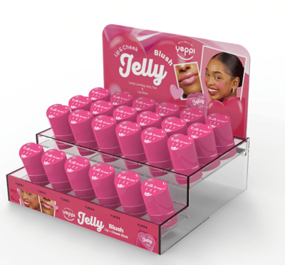 Clear Acrylic Countertop Mood Lip Gloss Display Stand