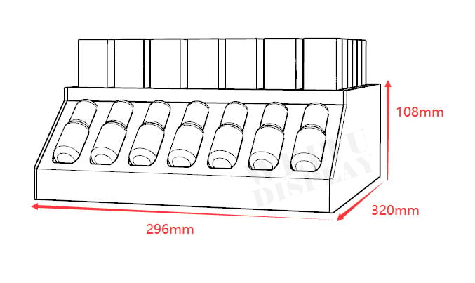Black Acrylic Countertop Liquid Lipstick Display Stand