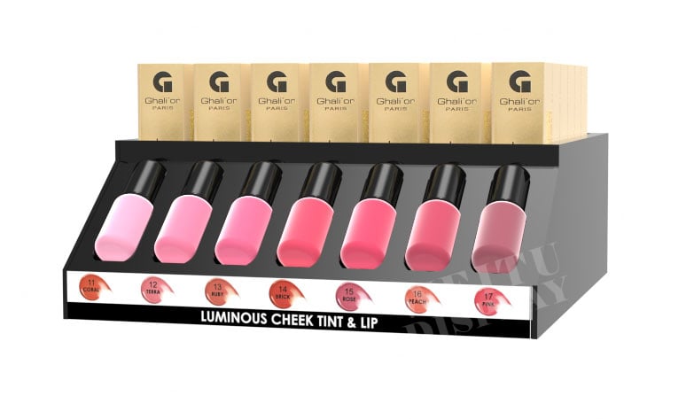 Black Acrylic Countertop Liquid Lipstick Display Stand
