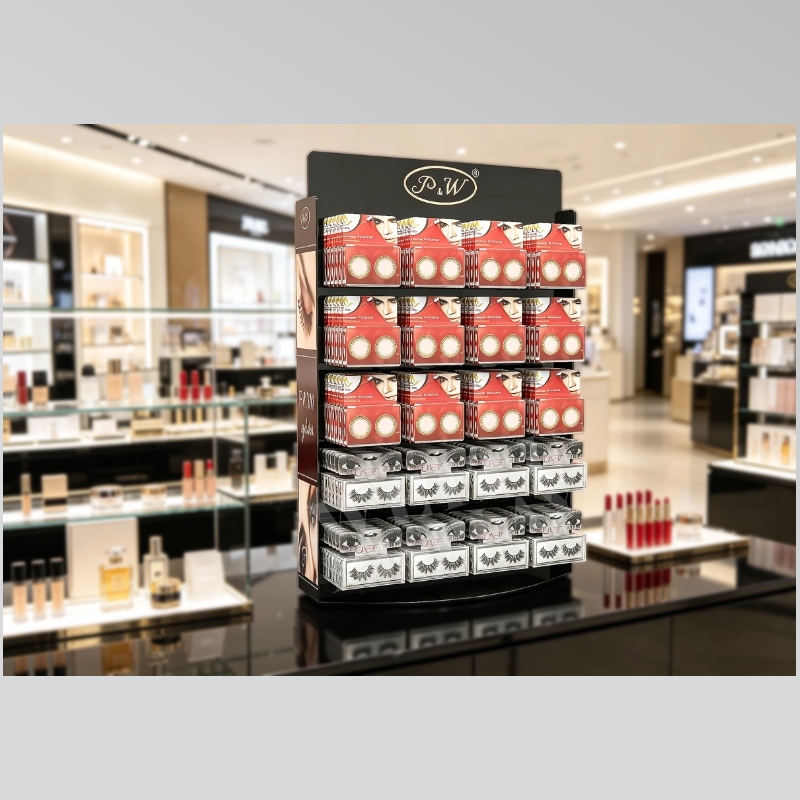 Black Acrylic Compact Makeup Display Stand for Counters - Weitu Display