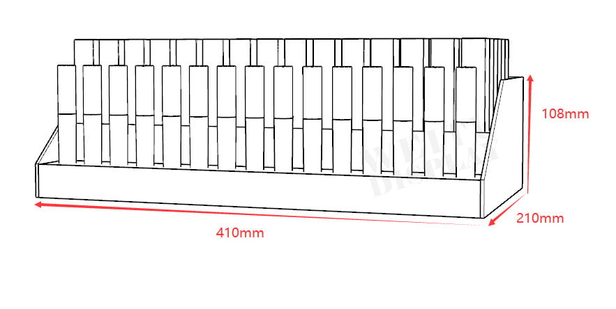 Black Acrylic Countertop Foundation Display Stand