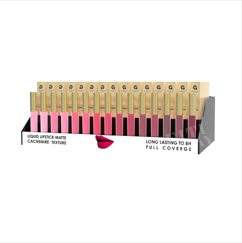 Black Acrylic Countertop Foundation Display Stand