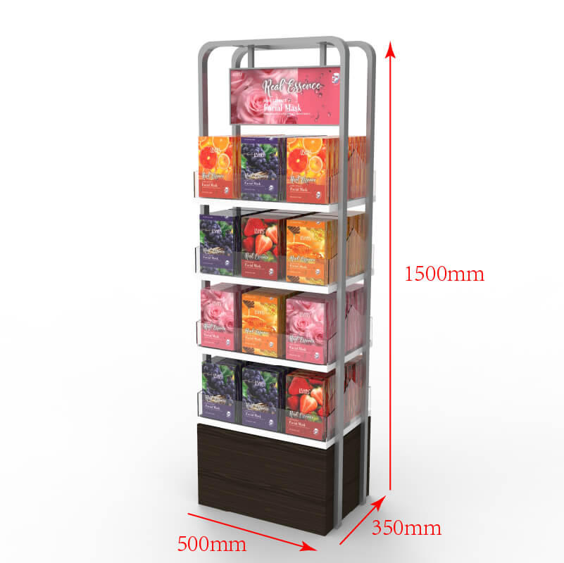 Black Iron Acrylic Floor Standing Makeup Display Stand - Weitu Display