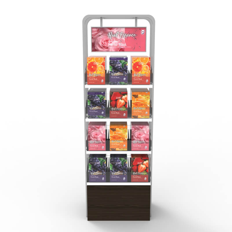 Black Iron Acrylic Floor Standing Makeup Display Stand - Weitu Display