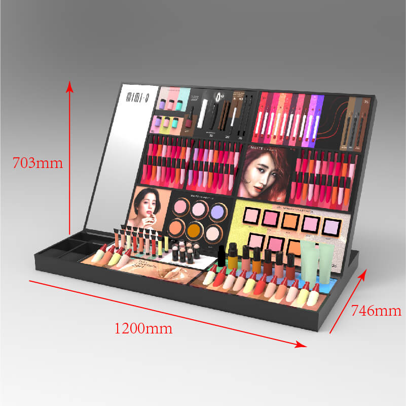 Black Acrylic Cosmetic Display Stand for Beauty Retail - Weitu Display