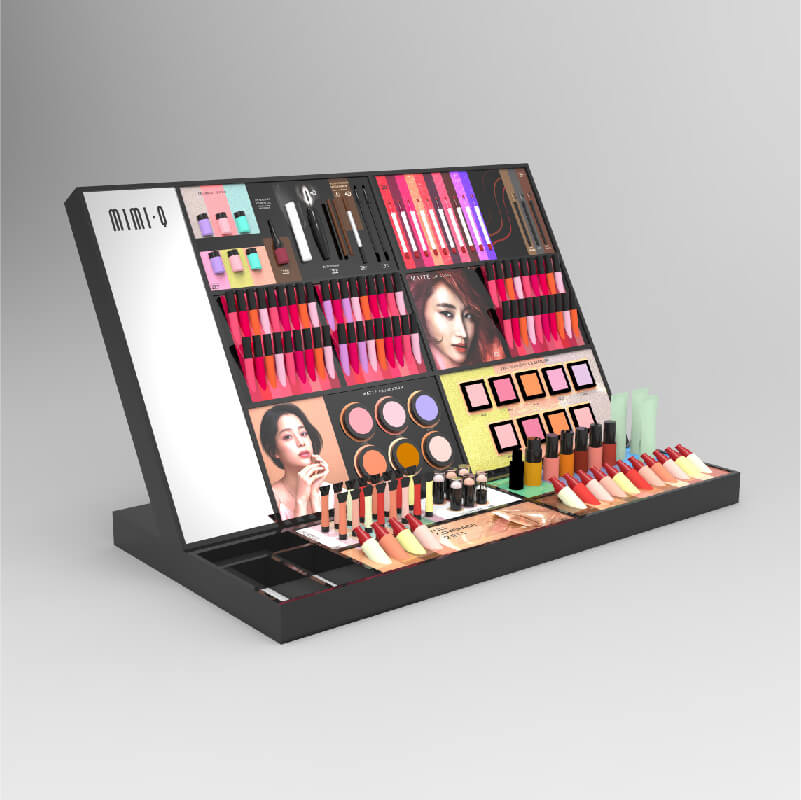 Black Acrylic Cosmetic Display Stand for Beauty Retail - Weitu Display