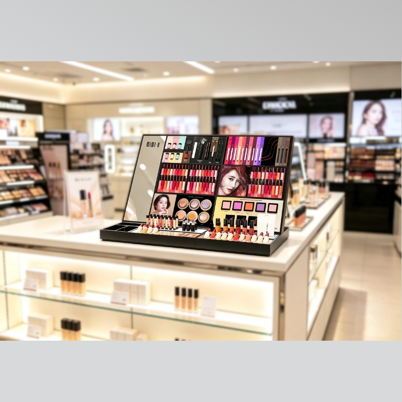 Black Acrylic Cosmetic Display Stand for Beauty Retail - Weitu Display