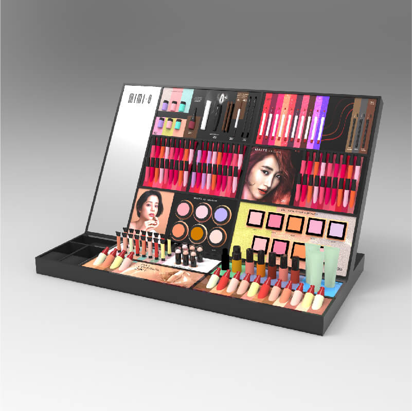 Black Acrylic Cosmetic Display Stand for Beauty Retail - Weitu Display