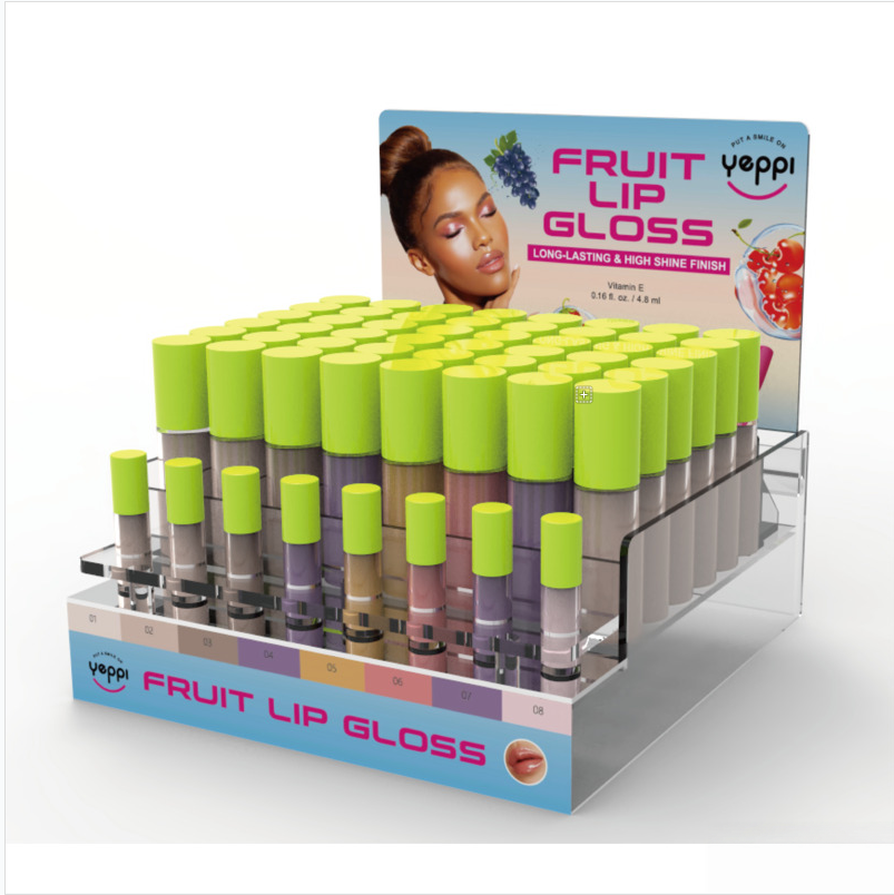 Clear Acrylic Countertop Fruit Lip Gloss Display Stand
