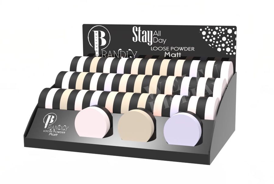 Clear Acrylic Curved Multi-Tier Nail Polish Countertop Display