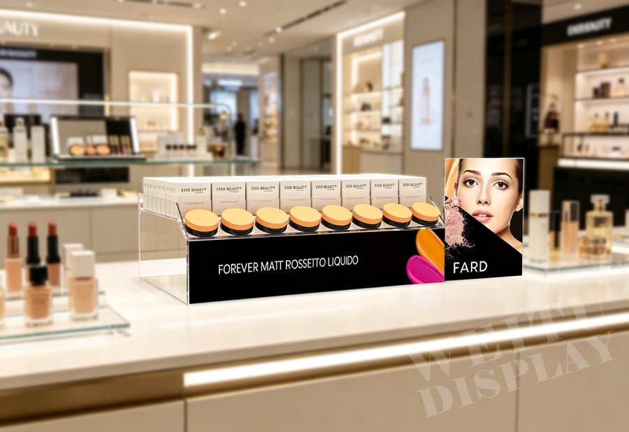 Black Acrylic Countertop Mascara Display Stand