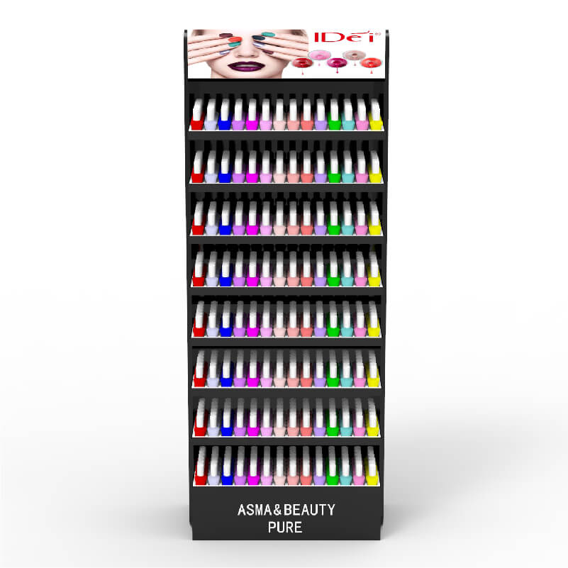 Custom MDF Acrylic Floor Standing Makeup Organizer Display - Weitu Display
