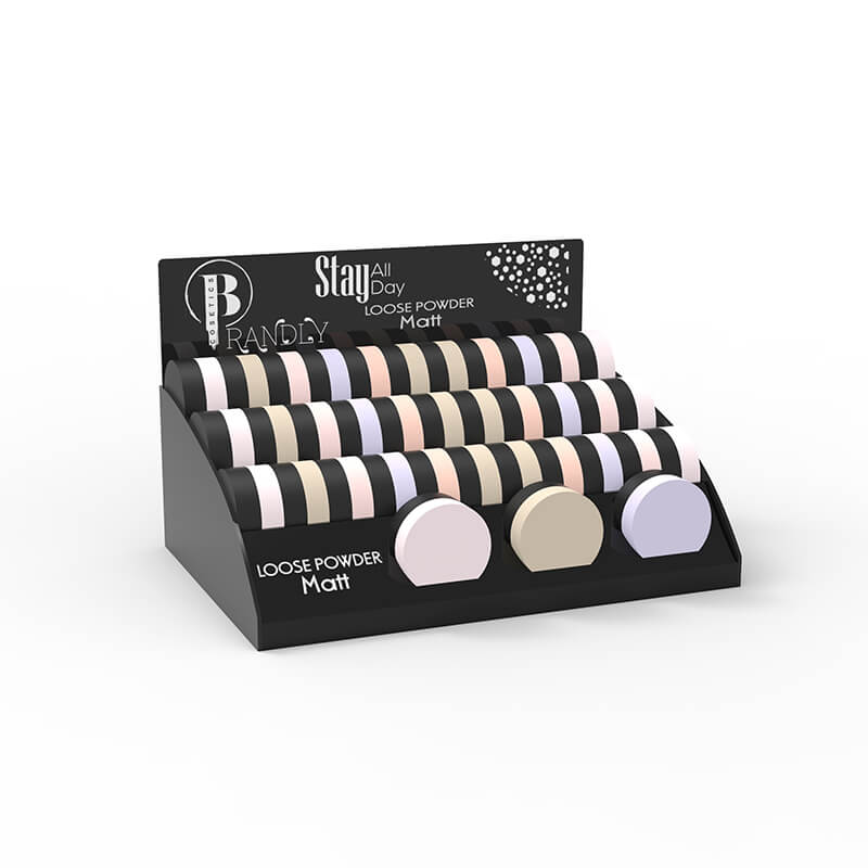 Black Acrylic Powder Cosmetic Display Stand for Makeup - Weitu Display
