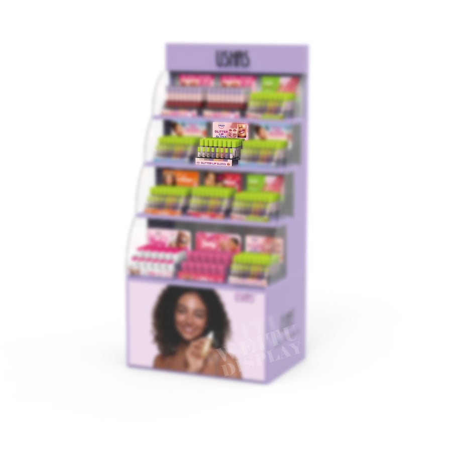 Clear Acrylic Countertop Glitter Lip Gloss Display Stand