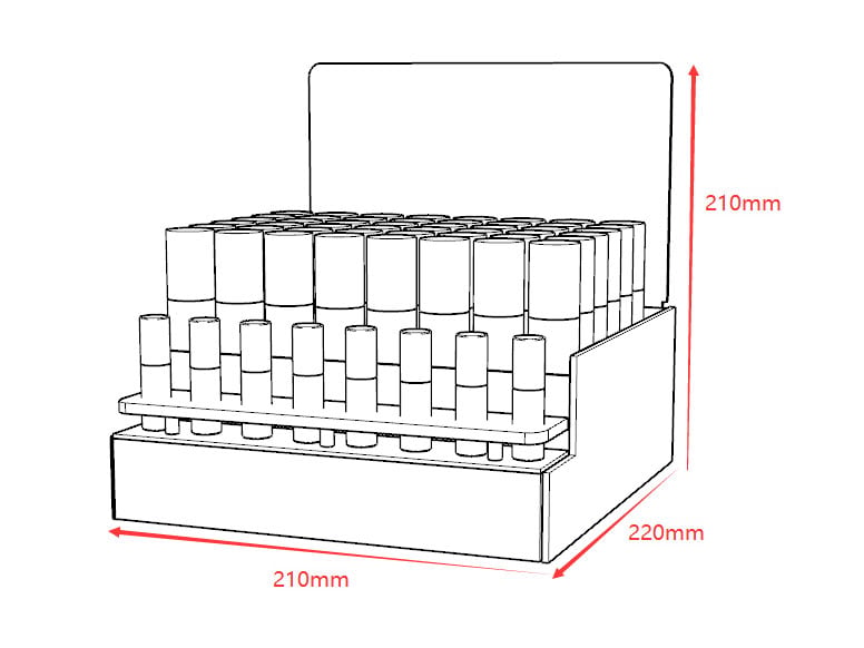 Clear Acrylic Countertop Fruit Lip Gloss Display Stand