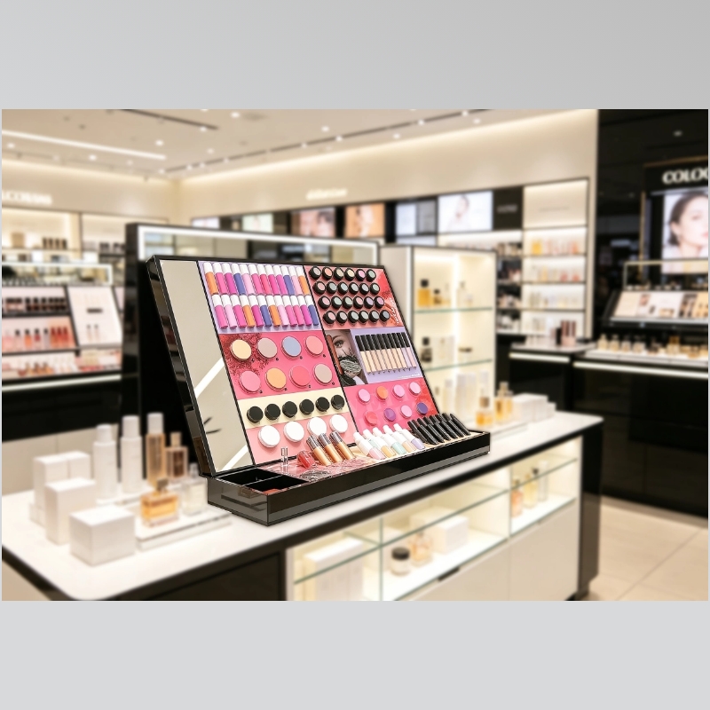 Black Acrylic Cosmetic Organizer Makeup Display Stand - Weitu Display