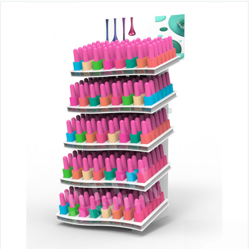 Clear Acrylic Multi-Tier Eyeliner Countertop Display Stand