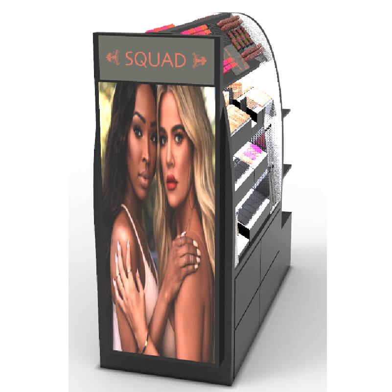 Large Black MDF Acrylic Cosmetic Organizer Display Stand - Weitu Display