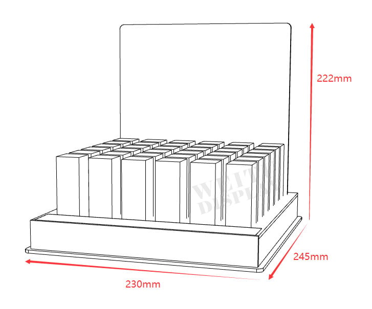 Black Acrylic Countertop Liquid Concealer Display Stand
