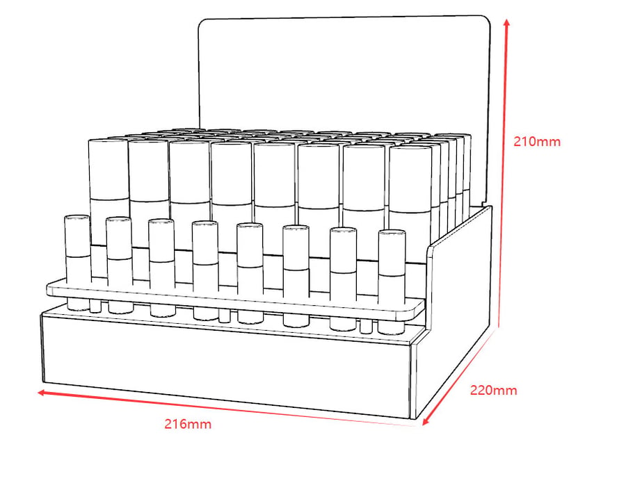 Clear Acrylic Countertop Lip Plumper Display Stand