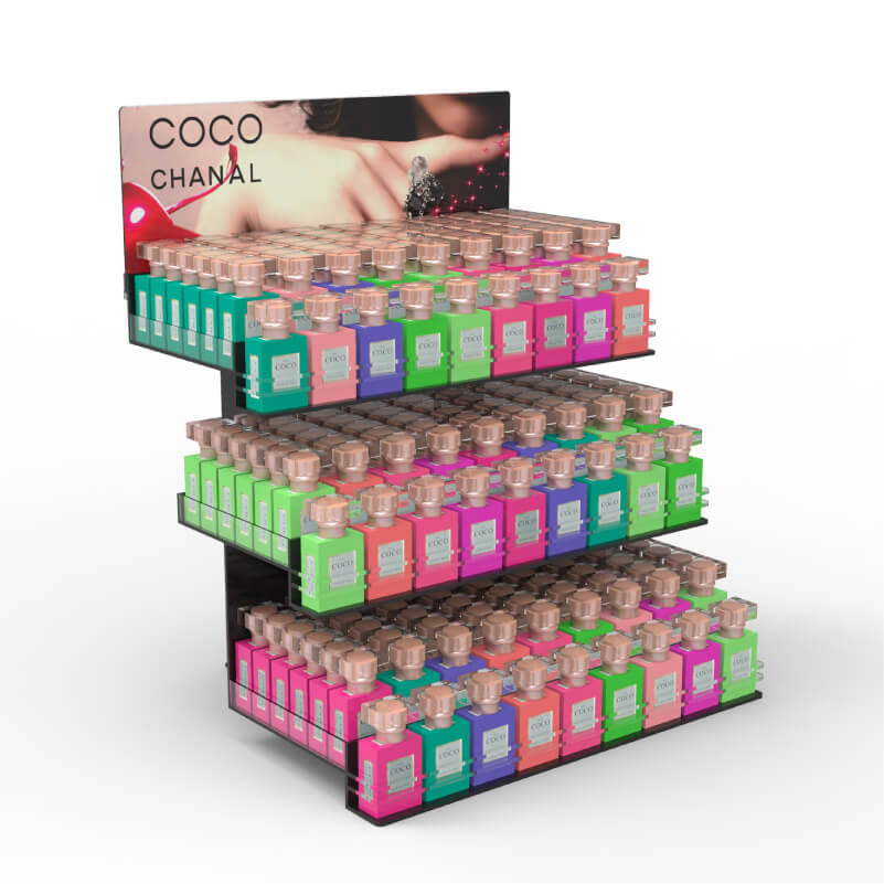 Black Acrylic Perfume Cosmetic Display Stand for Fragrance - Weitu Display