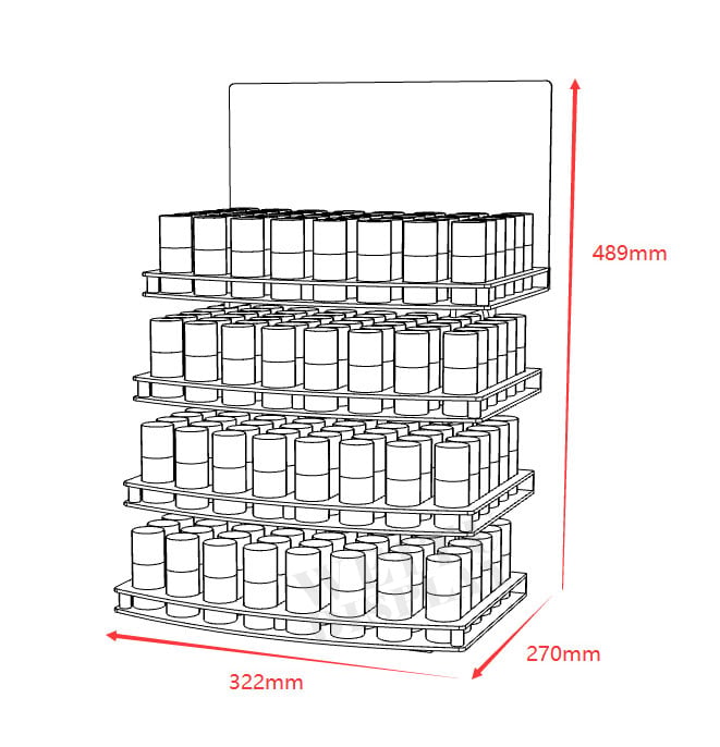 "Clear Acrylic Multi-Tier Nail Polish Countertop Display Stand "