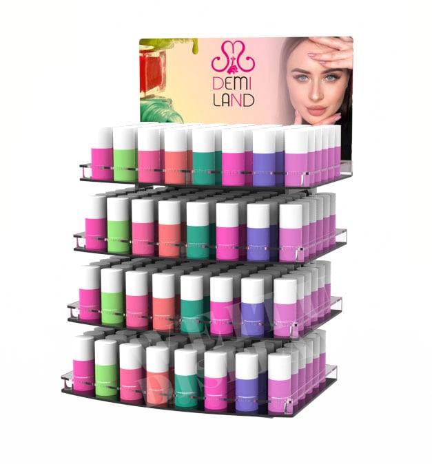 "Clear Acrylic Multi-Tier Nail Polish Countertop Display Stand "