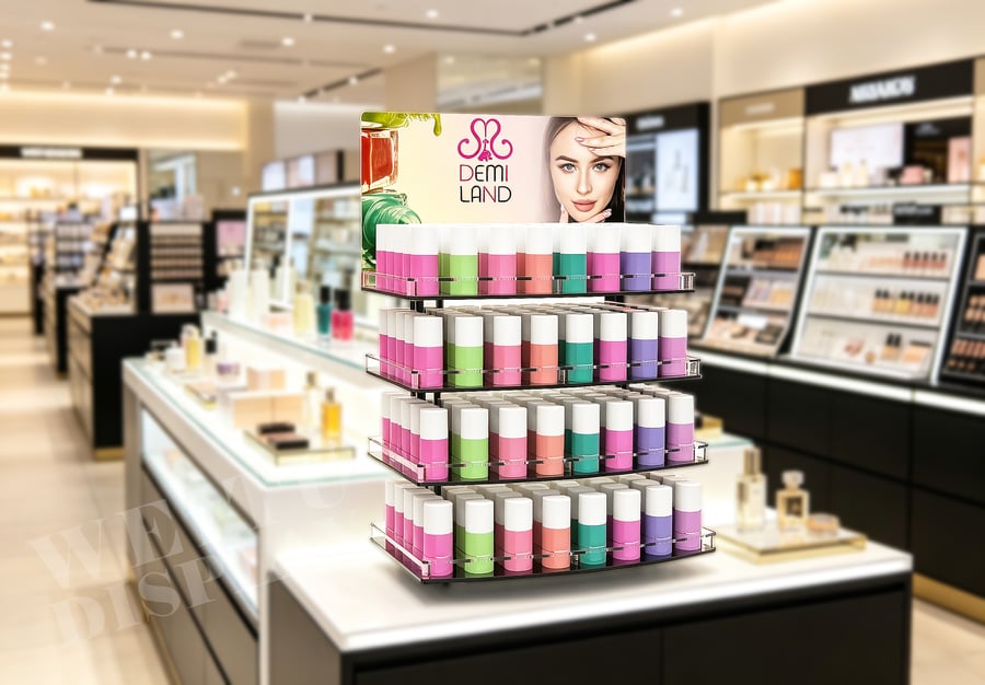 "Clear Acrylic Multi-Tier Nail Polish Countertop Display Stand "