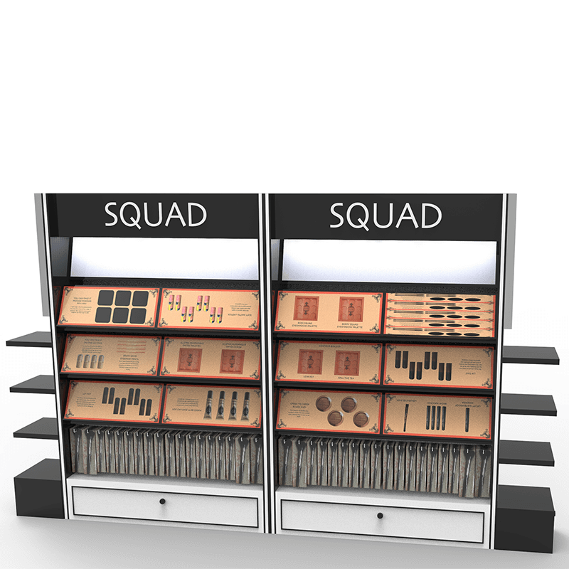 Custom MDF Acrylic Floor Standing Cosmetic Display Case - Weitu Display
