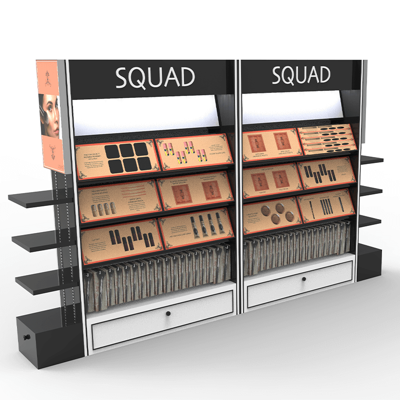 Custom MDF Acrylic Floor Standing Cosmetic Display Case - Weitu Display