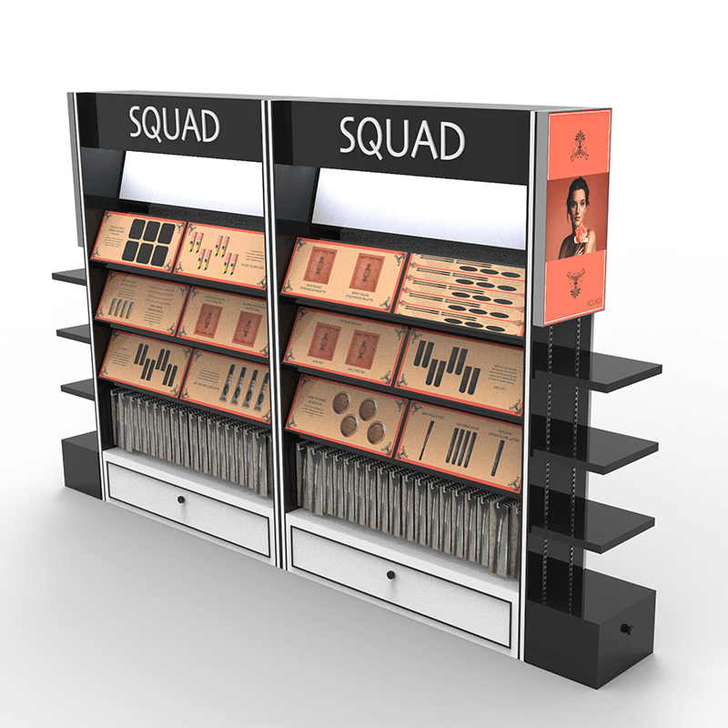 Custom MDF Acrylic Floor Standing Cosmetic Display Case - Weitu Display