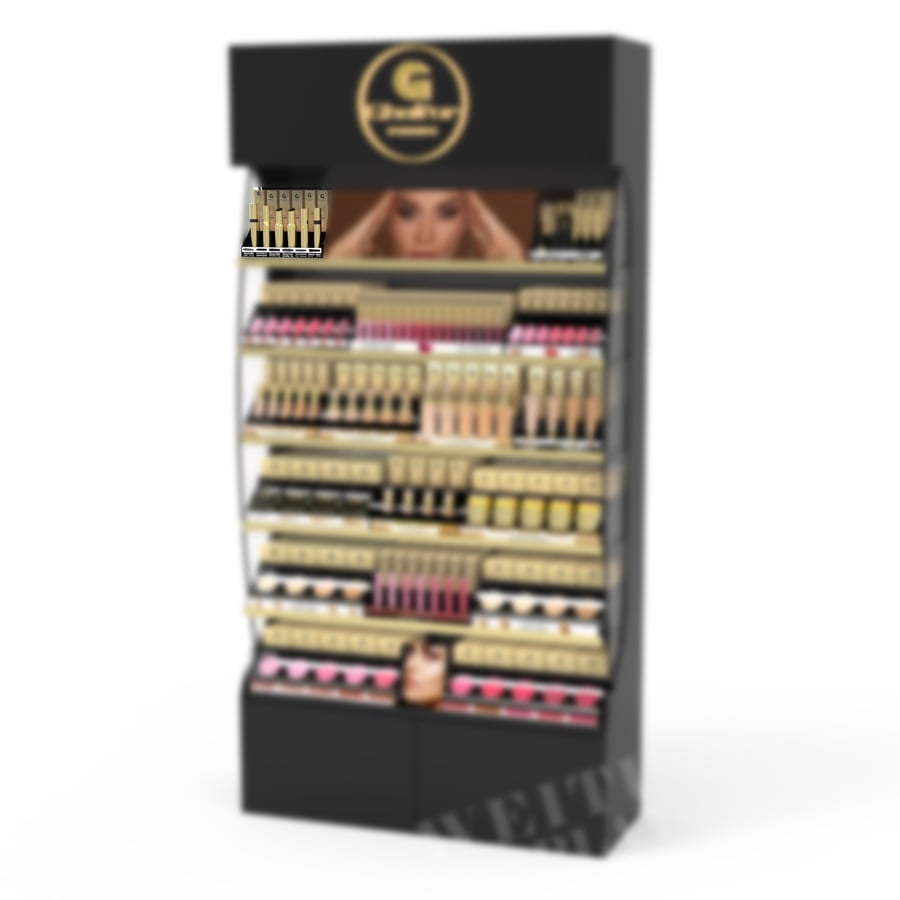 Black Acrylic Countertop Eye Makeup Display Stand for Eyeliner and Mascara
