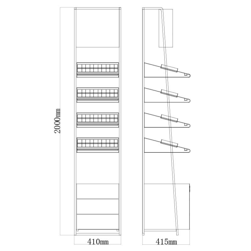 Custom MDF Metal Acrylic Floor Standing Cosmetic Display Case - Weitu Display