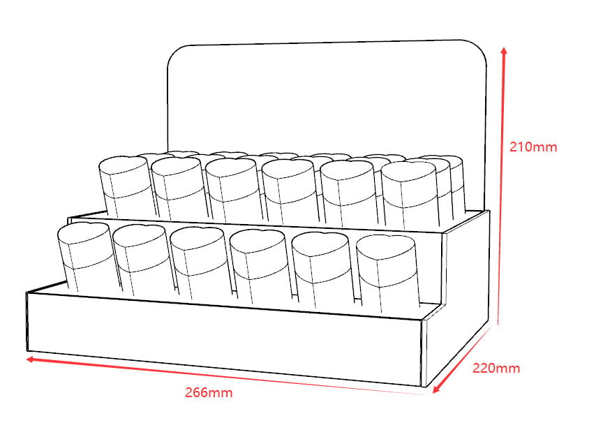 Clear Acrylic Countertop Mood Lip Gloss Display Stand